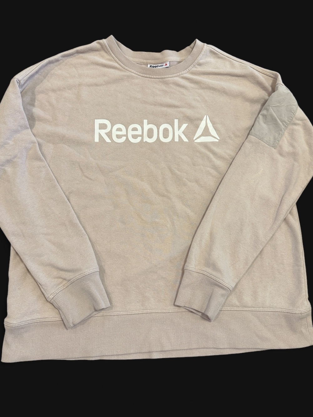 Reebok Beige Logo Crewneck Sweatshirt – Women’s Large